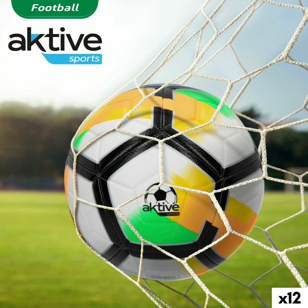 Bola de Futebol Aktive 5 Ø 22 cm (12 Unidades) - EcoNest