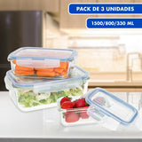 Conjunto de Recipientes de Cozinha Herméticos Empilháveis Max Home 6 Unidades 23 x 7,5 x 17,5 cm - EcoNest