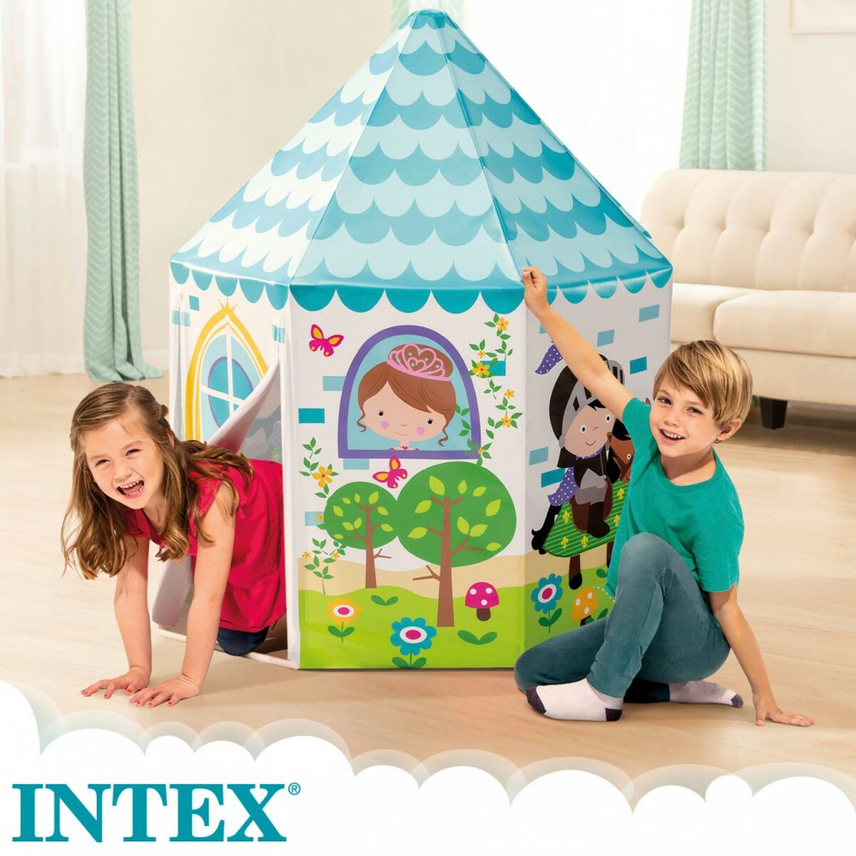 Casa Infantil de Brincar Intex Princesa 104 x 104 x 130 cm (4 Unidades) - EcoNest