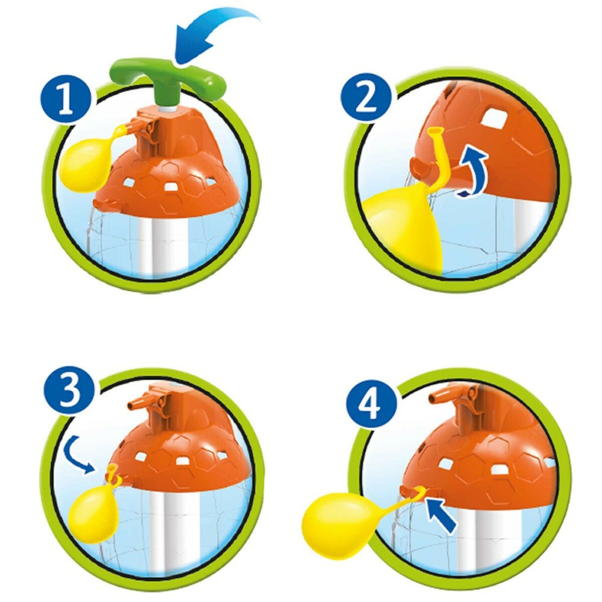 Globos de Água com Bomba Colorbaby Splash Fecho Automático 6 Unidades - EcoNest