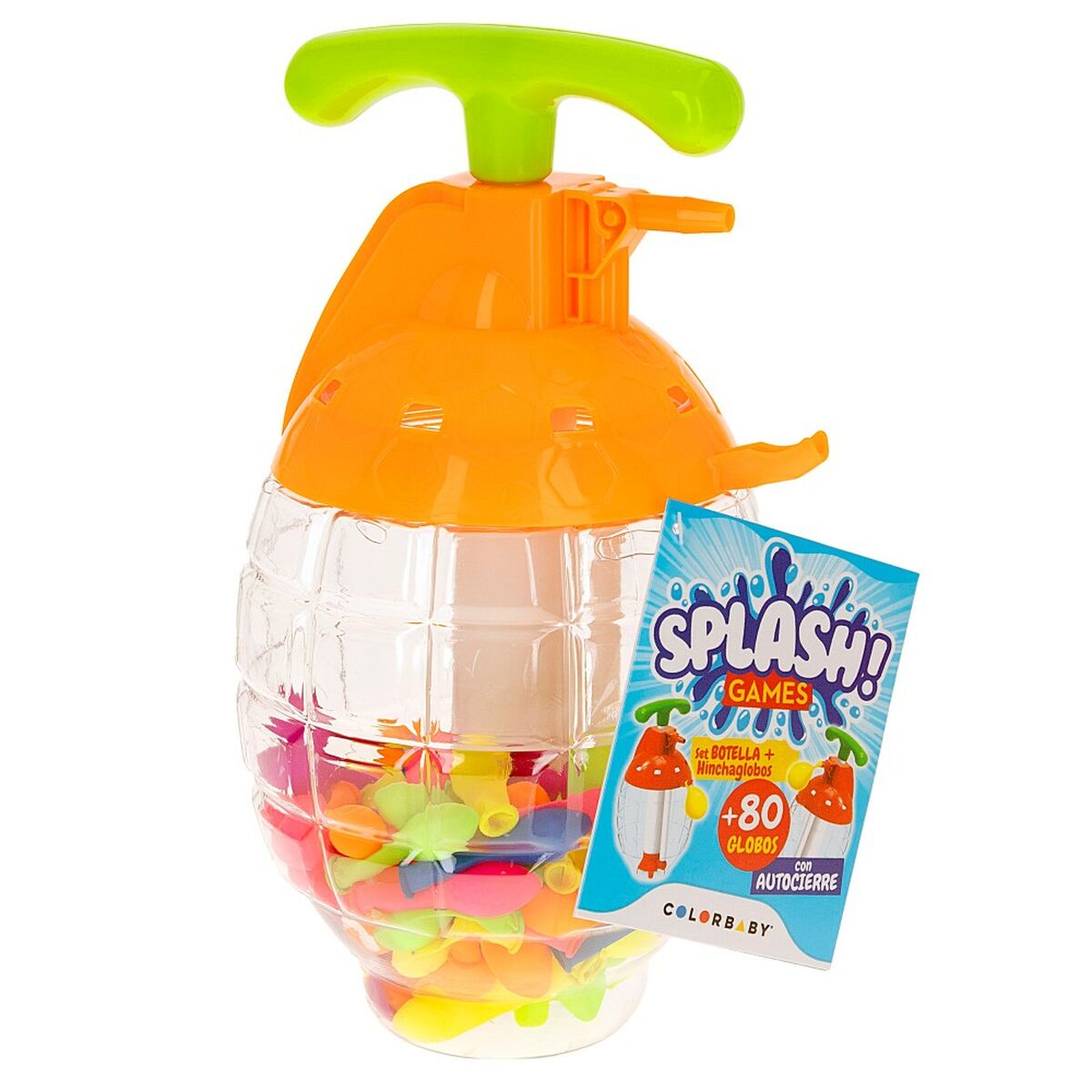 Globos de Água com Bomba Colorbaby Splash Fecho Automático 6 Unidades - EcoNest