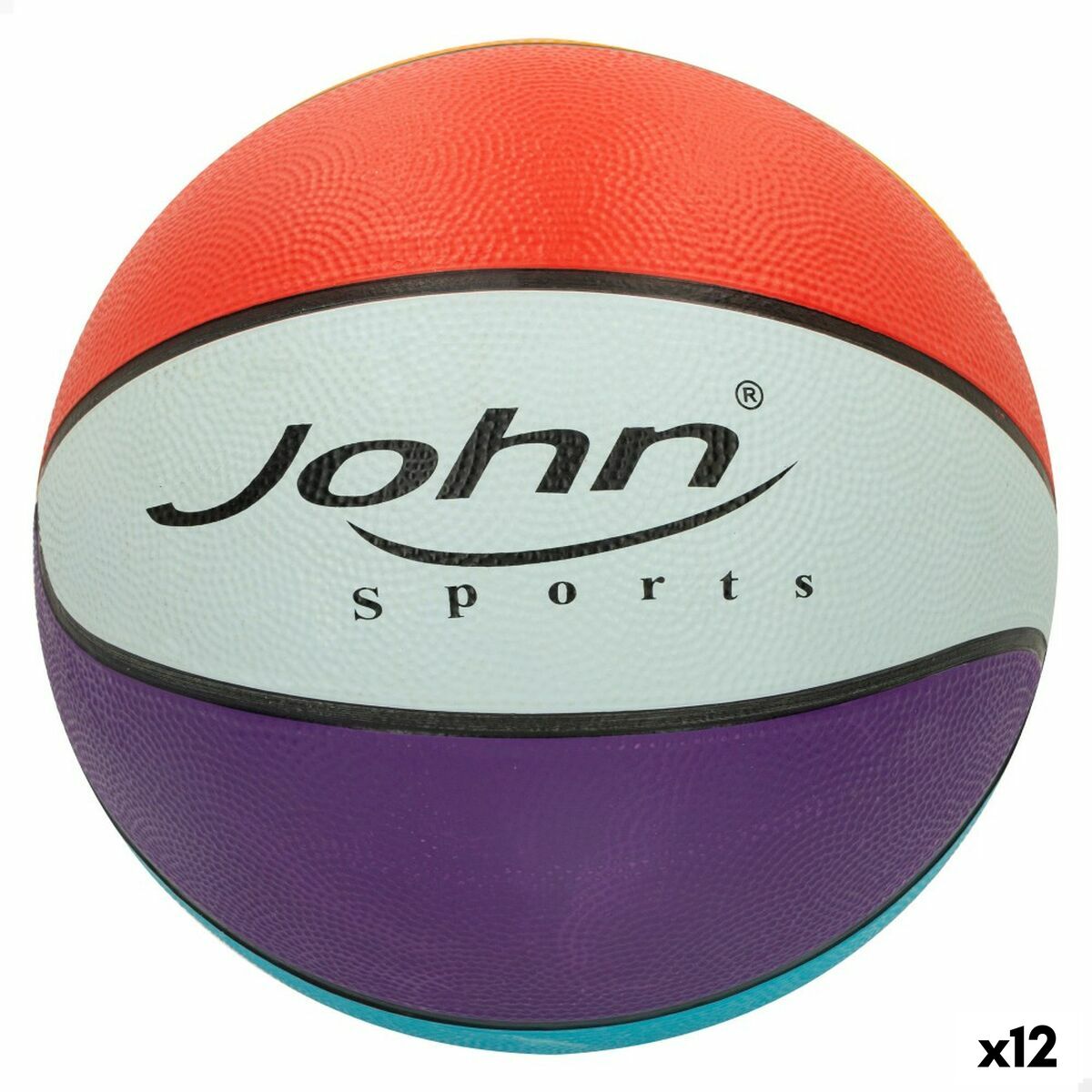 Bola de Basquetebol John Sports Rainbow 7 Ø 24 cm 12 Unidades - EcoNest