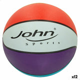 Bola de Basquetebol John Sports Rainbow 7 Ø 24 cm 12 Unidades - EcoNest