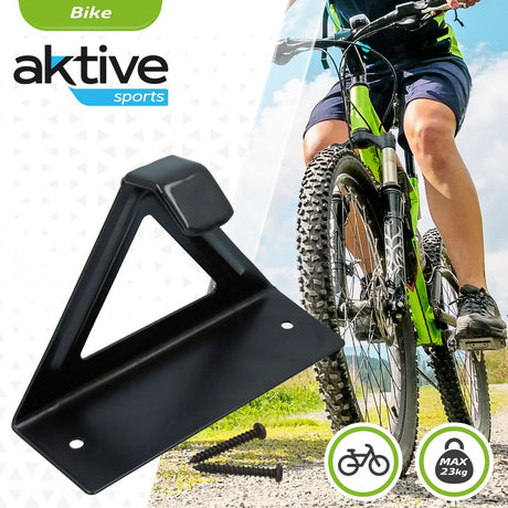 Suporte de parede para bicicleta Aktive Preto Metal 15,5 x 12 x 5,5 cm (24 Unidades) - EcoNest