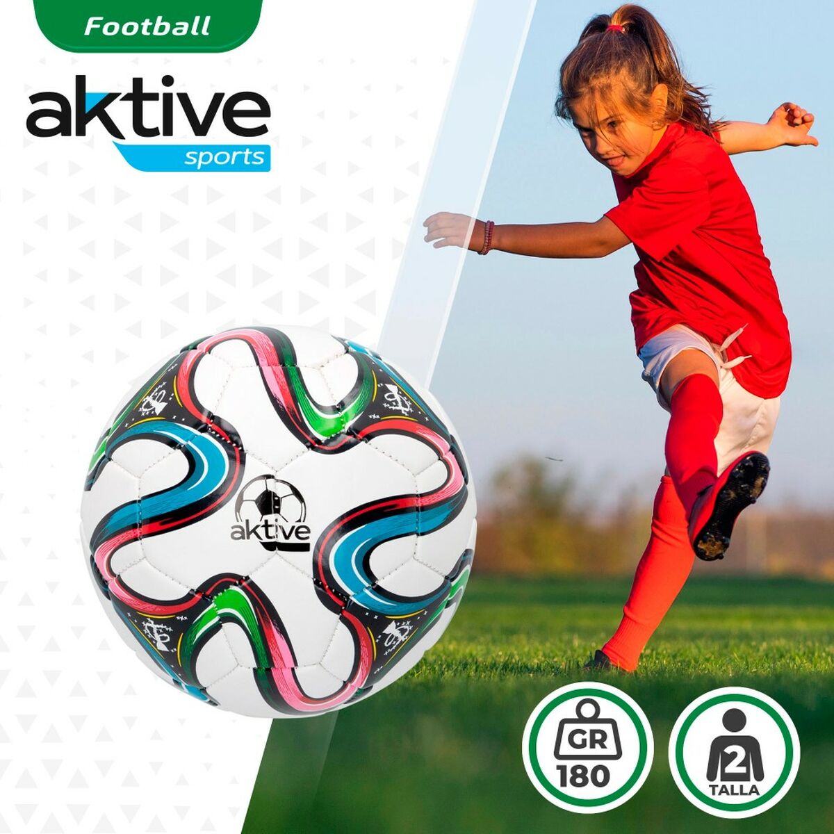 Bola de Futebol Aktive 2 Mini (24 Unidades) - EcoNest