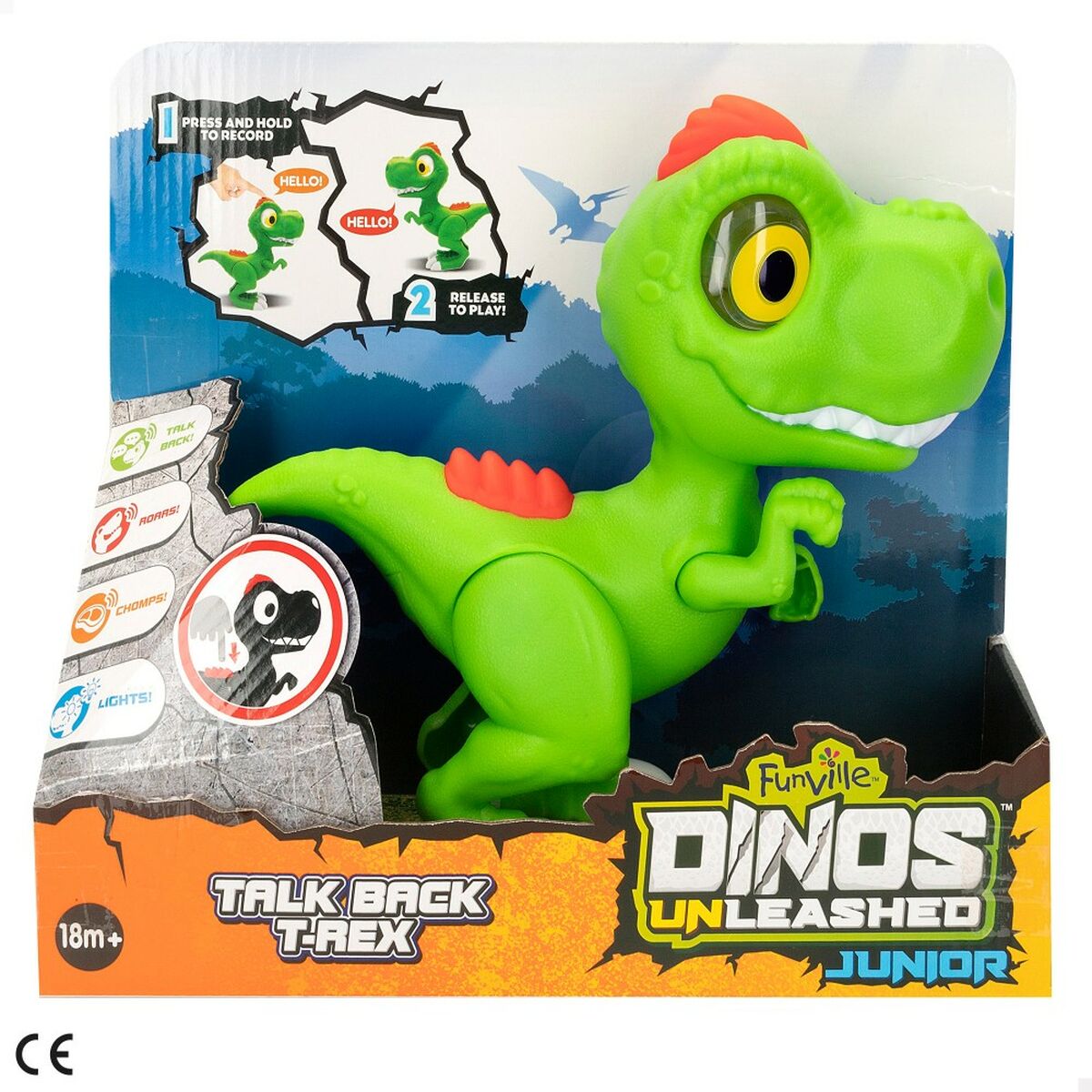 Figura articulada Funville Dinossauro 23 x 21 x 8 cm 23 x 21,5 x 8,5 cm (4 Unidades) - EcoNest