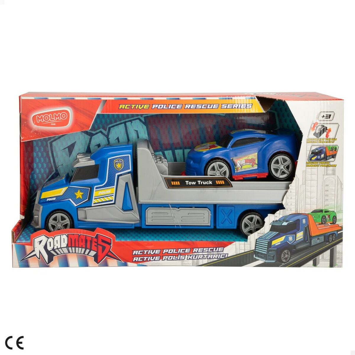 Camião Portaveículos e Carros de Fricção Colorbaby 36 x 11 x 10 cm (6 Unidades) - EcoNest