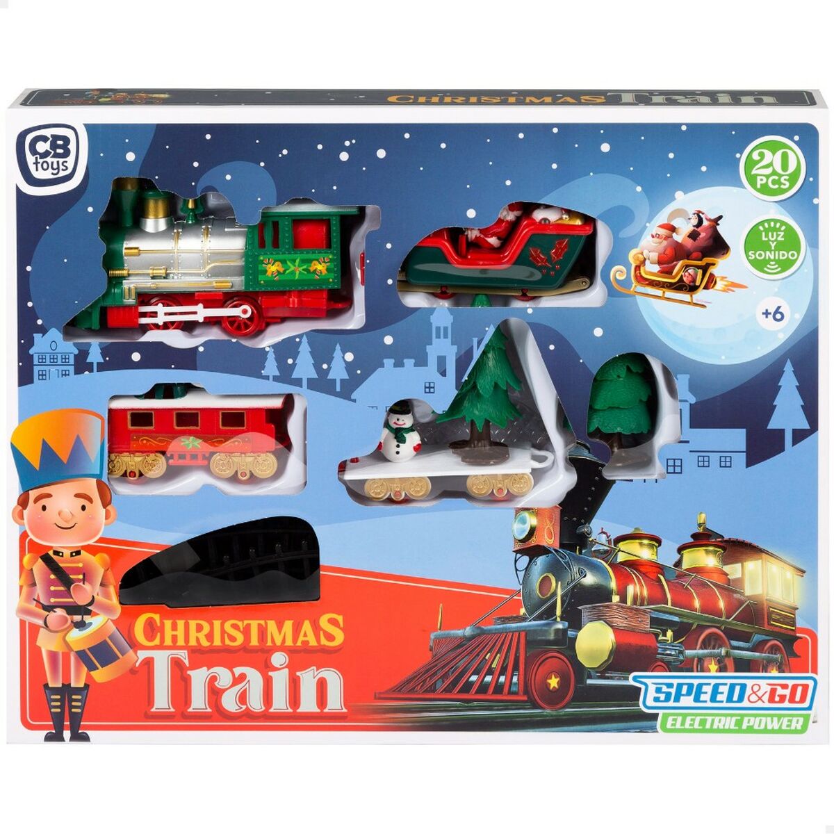 Tren com Circuito Speed & Go 6 Unidades 91 x 0,5 x 43,5 cm - EcoNest