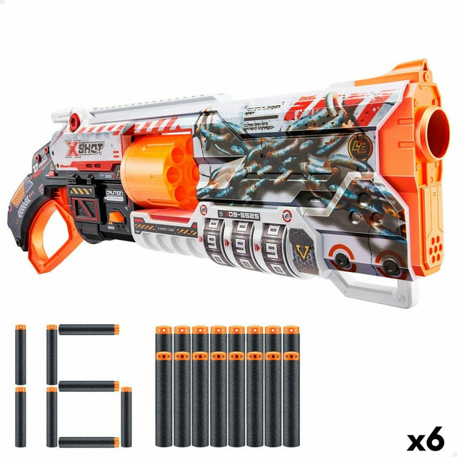 Pistola de Dardos Zuru X-Shot Skins Lock Blaster 57 x 19 x 6 cm 6 Unidades - EcoNest