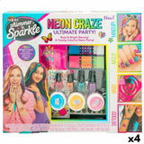 Conjunto de Beleza Cra-Z-Art Ultimate Party Infantil Neon Unhas Cabelo Corpo 4 Unidades - EcoNest