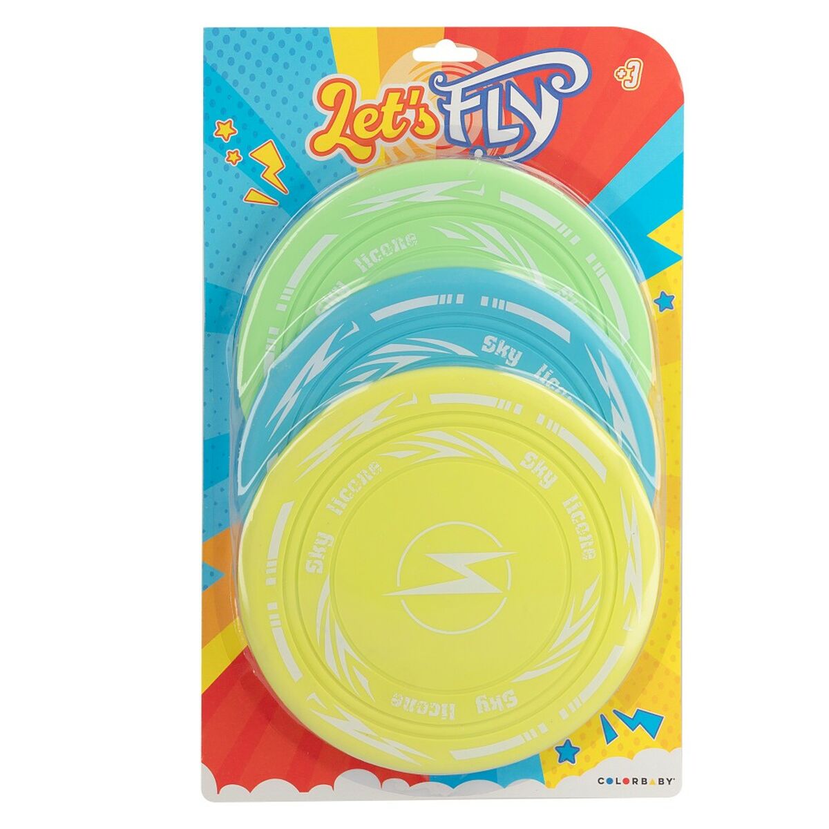 Frisbee Colorbaby Let's fly Flexível Ø 18,5 cm 3 Peças 12 Unidades - EcoNest