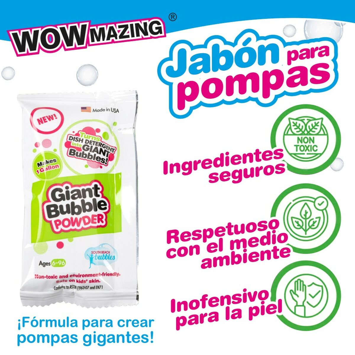 Líquido para bombas de sabão WOWmazing 6,3 x 11,5 x 1,5 cm (24 Unidades) - EcoNest