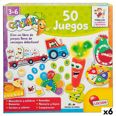 Jogo Educativo Lisciani Carotina Baby 50 Juegos Eletrónico 4,5 x 14,5 x 3,5 cm (6 Unidades) - EcoNest