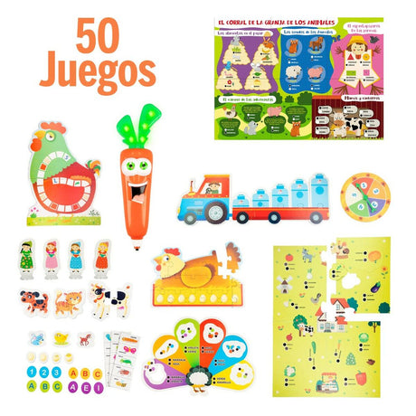 Jogo Educativo Lisciani Carotina Baby 50 Juegos Eletrónico 4,5 x 14,5 x 3,5 cm (6 Unidades) - EcoNest