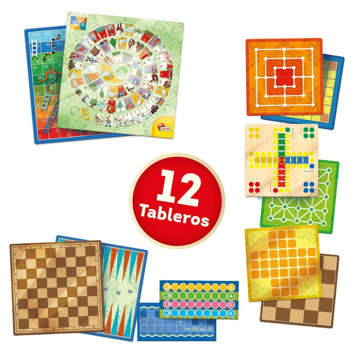 Jogo de Mesa Lisciani Juegos reunidos ES 26 x 1 x 26 cm (10 Unidades) - EcoNest