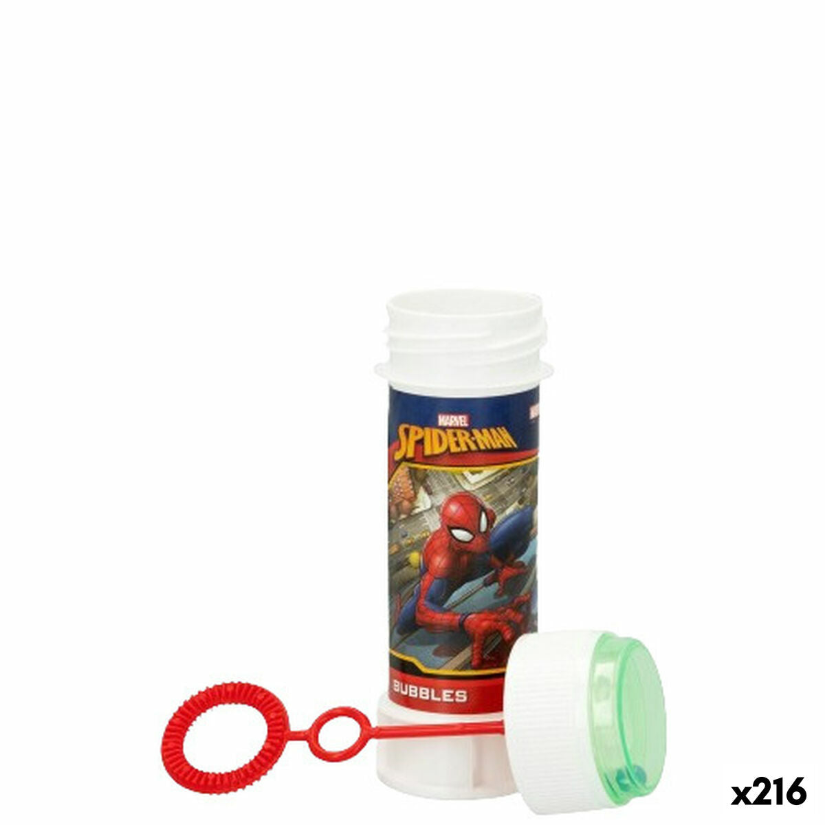 Frasco para bolas de sabão Spider-Man 60 ml 3,8 x 11,5 x 3,8 cm (216 Unidades) - EcoNest