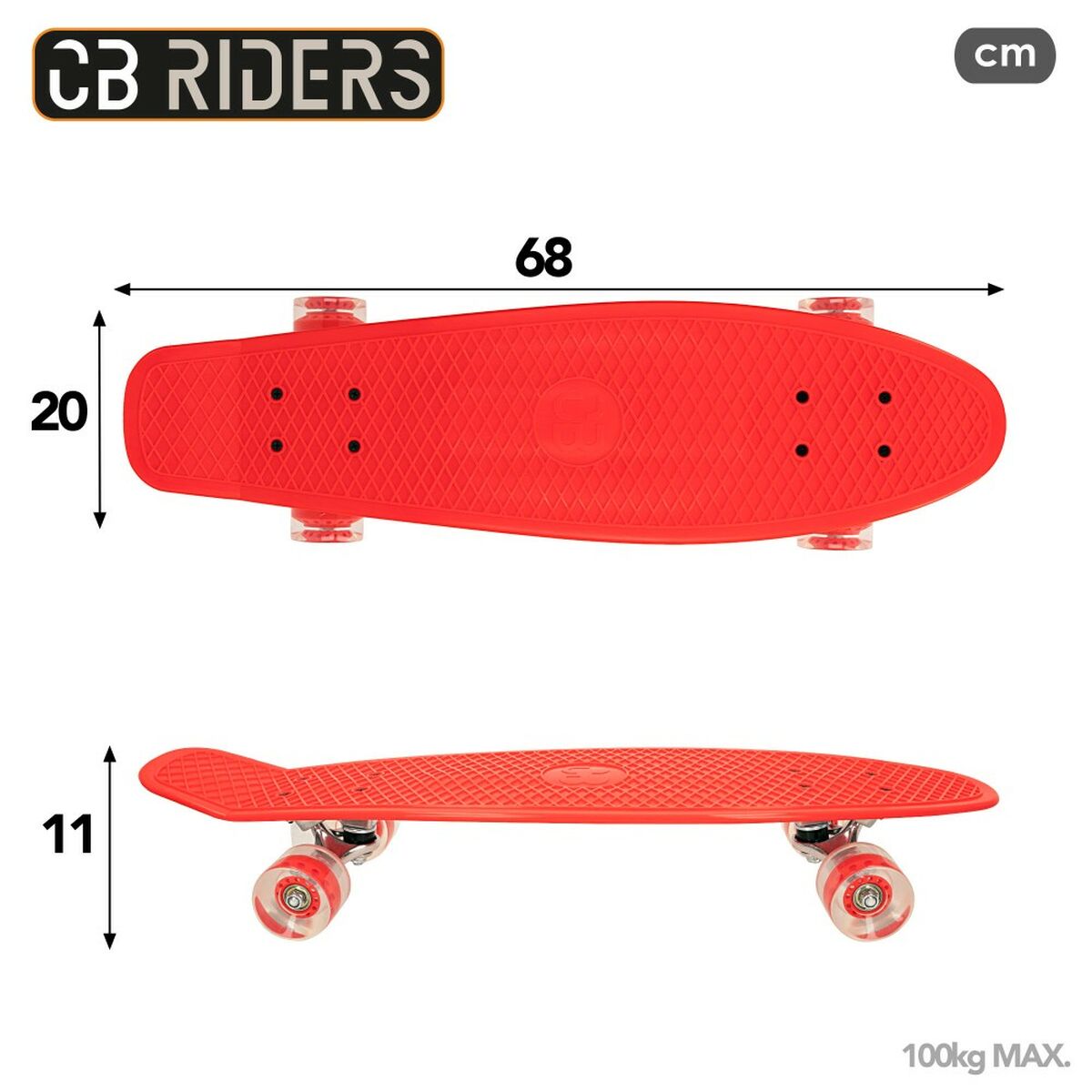 Skate Colorbaby Vermelho (2 Unidades) - EcoNest