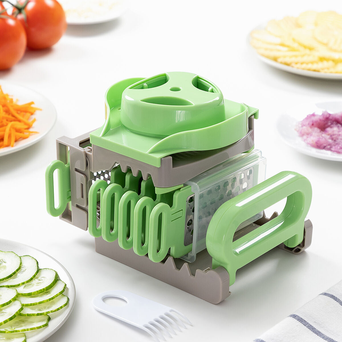 Mandolina-Ralador Dobrável 6 em 1 Choppie InnovaGoods - EcoNest