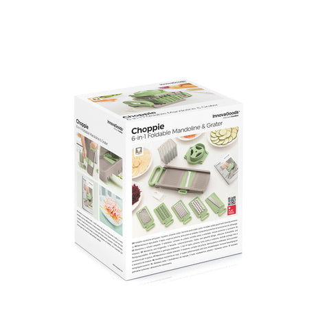 Mandolina-Ralador Dobrável 6 em 1 Choppie InnovaGoods - EcoNest