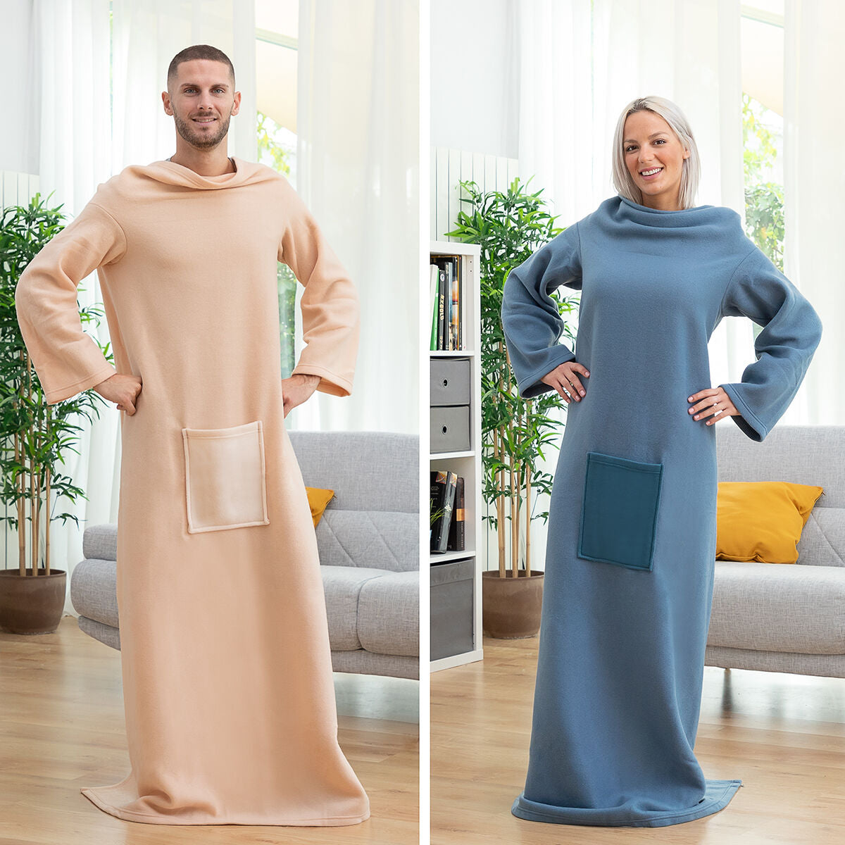 Cobertor com Mangas Individual com Bolso Central Faboulazy InnovaGoods - EcoNest