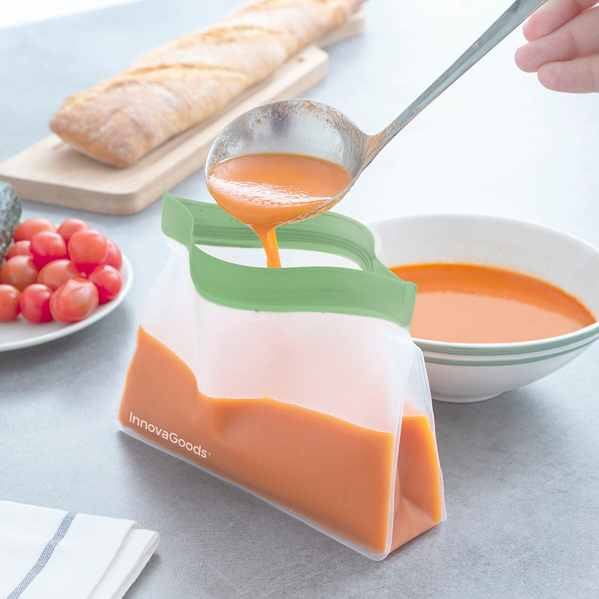 Conjunto de Sacos Reutilizáveis Herméticos Zags InnovaGoods 6 Peças - EcoNest