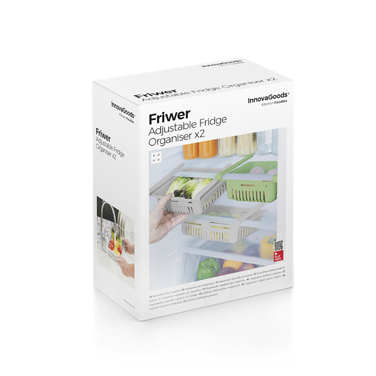 Organizador de Frigorífico Ajustável Friwer InnovaGoods (pack de 2) - EcoNest