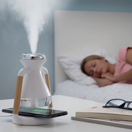 Humidificador Difusor de Aromas e Carregador Sem Fios 3 em 1 Misvolt InnovaGoods - EcoNest