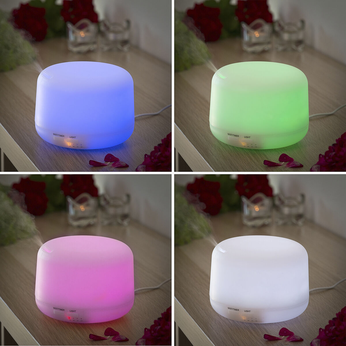 Humidificador Difusor de Aromas com LED Multicores Steloured InnovaGoods - EcoNest
