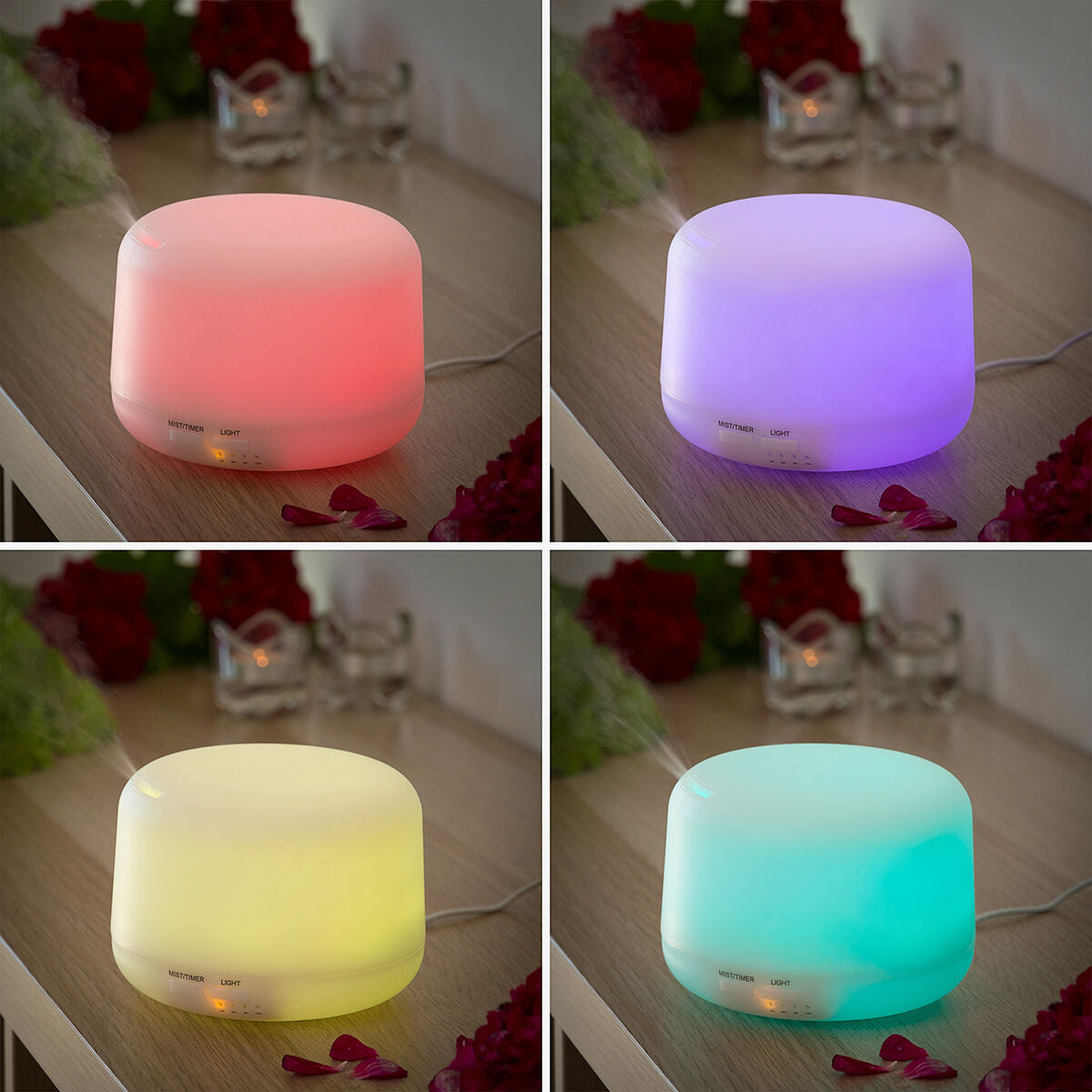 Humidificador Difusor de Aromas com LED Multicores Steloured InnovaGoods - EcoNest