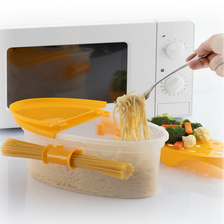 Caixa para Cozinhar Massa no Micro-ondas 4 em 1 com Acessórios e Receitas Pastrainest InnovaGoods - EcoNest