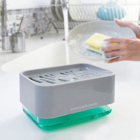 Dispensador de detergente 2 em 1 para lava-louça Pushoap InnovaGoods - EcoNest