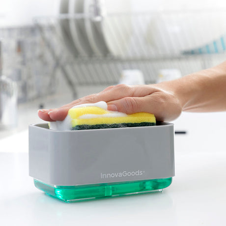 Dispensador de detergente 2 em 1 para lava-louça Pushoap InnovaGoods - EcoNest