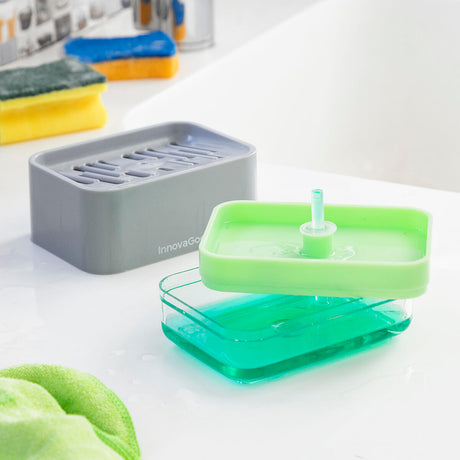 Dispensador de detergente 2 em 1 para lava-louça Pushoap InnovaGoods - EcoNest
