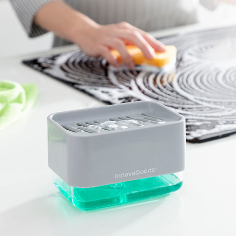 Dispensador de detergente 2 em 1 para lava-louça Pushoap InnovaGoods - EcoNest