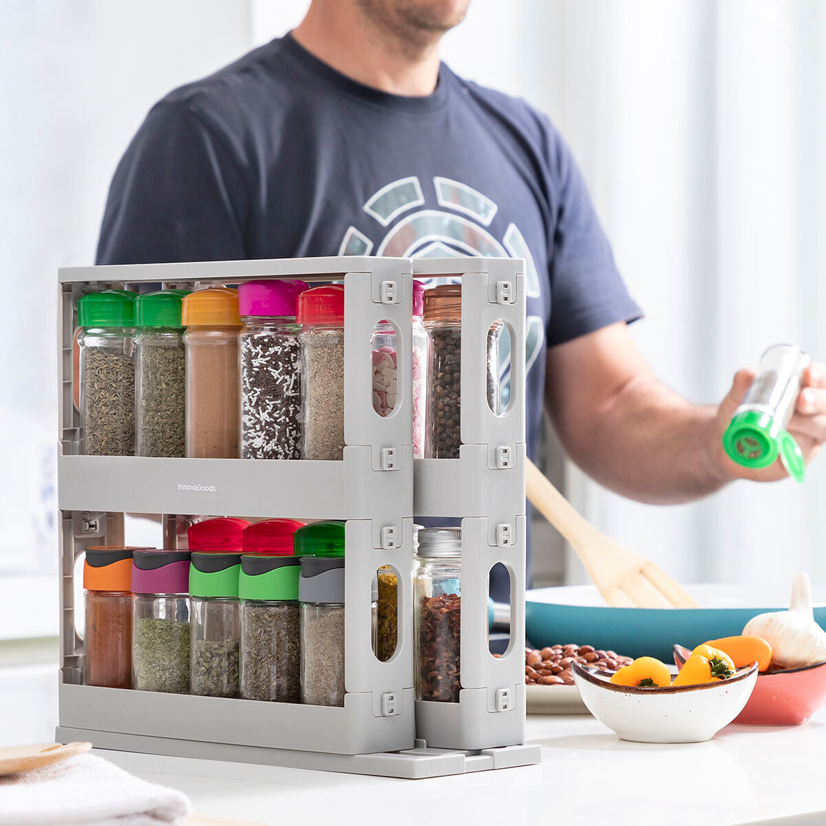 Organizador de Especiarias Deslizante e Giratório Rispick InnovaGoods - EcoNest